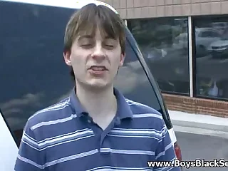 BlacksOnBoys - Gay blacks fuck everlasting blanched sexy twink 12